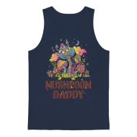 Retro Mushroom Daddy — Dad Gift Unisex Tank Top - Navy – 1