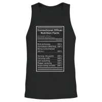 Correctional Officer Nutrition Facts Unisex Tank Top - Black – 2