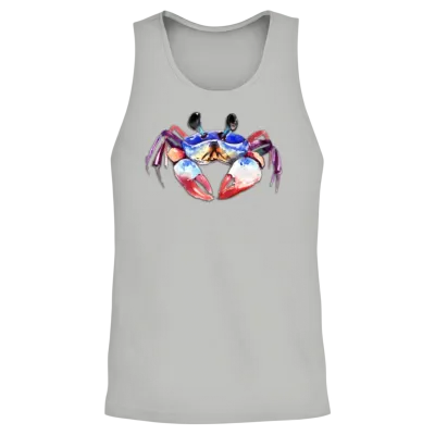 Crab Water Painting Unisex Tank Top - Ash