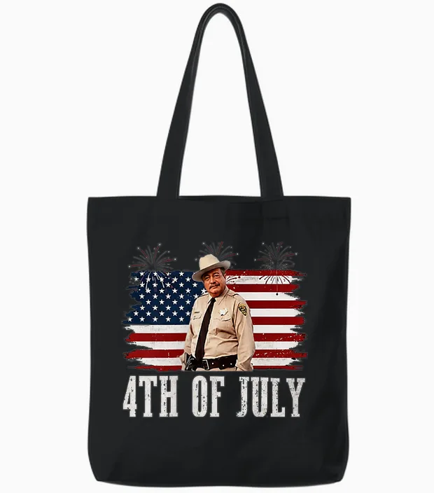 Happy 4th of July to All You Sumbitches Tote Bags in Black