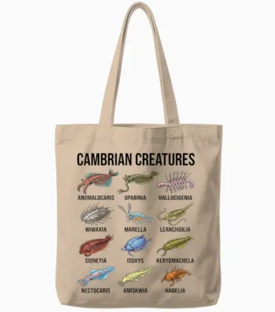 Cambrian Creatures Paläontology Fossil Marine Life Tote Bags - Natural