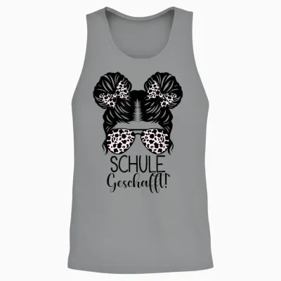 Schule Geschafft Messy Bun Mädchen 2026 Unisex Tank Top - Sport Grey