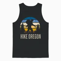 Vintage Bigfoot Hike Oregon - Hiking & Outdoors Unisex Tank Top in Black - 1