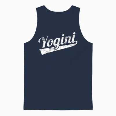 Retro Yogini Unisex Tank Top - Navy