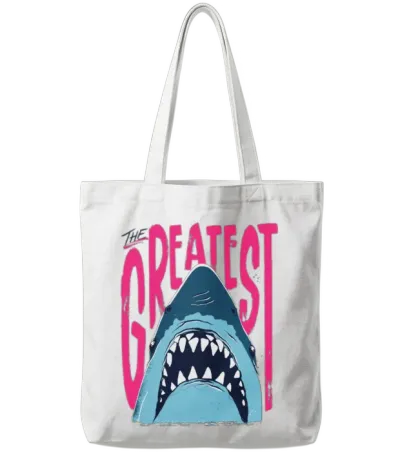 Jaws the Greatest Shark Tote Bags - White