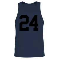 Sports Number 24 Unisex Tank Top - Navy – 2