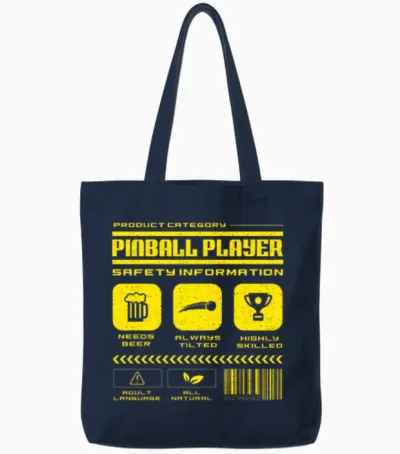 Pinball Retro Tote Bags - Navy