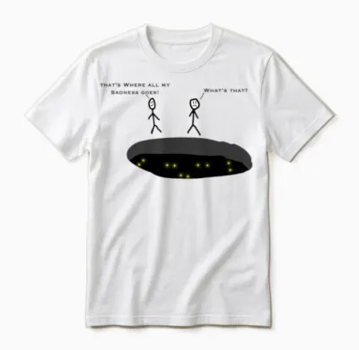 Clueless Sketch Funny Unisex T-Shirt - White