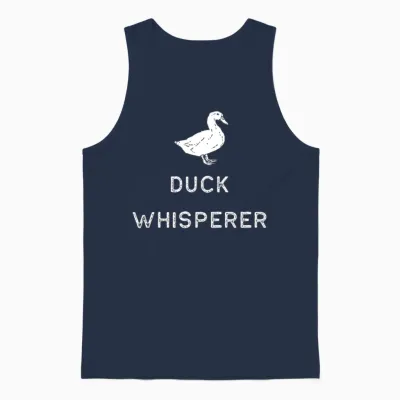 Farming Shirt Duck Whisperer White Cute Gift Farm Country Usa Unisex Tank Top - Navy