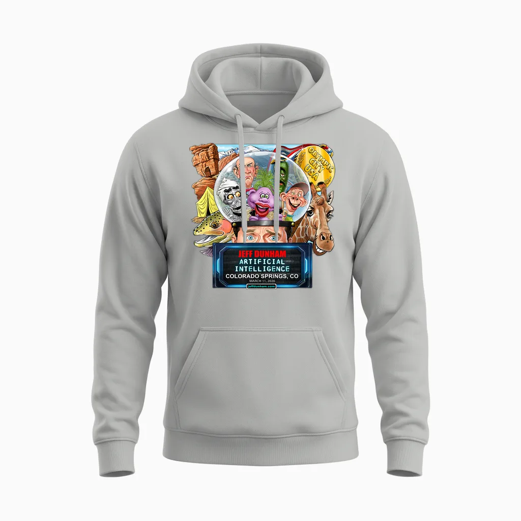 Jeff Dunham Colorado Springs, Co (2026) Unisex Hoodie in Ash