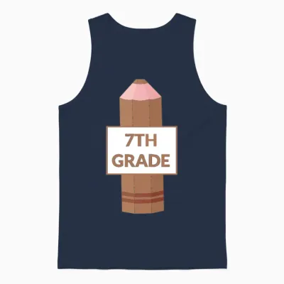 Seventh Grade Seventh Grader Elementary School Stu Unisex Tank Top - Navy