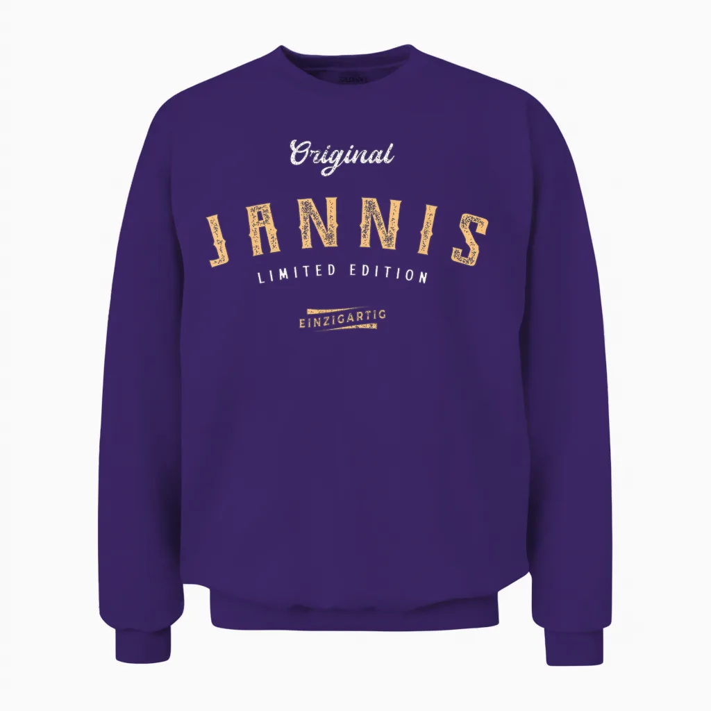 Jannis Limited Edition Unisex Sweatshirt in Purple