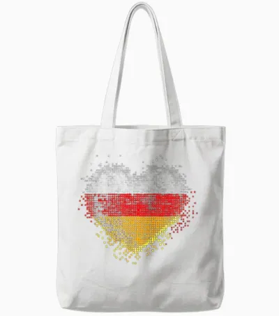 Deutschland Deutsche Flagge Herz Tote Bags - White