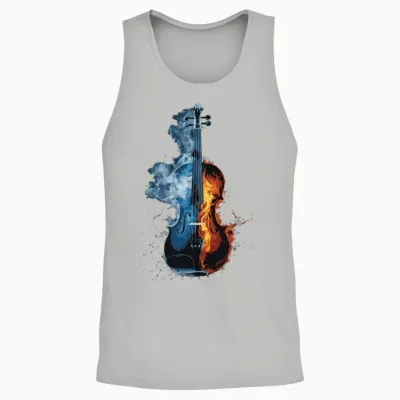 Violin Unisex Tank Top - Ash