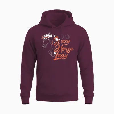 Horse Riding Equestrian Horse Lover Unisex Hoodie - Maroon