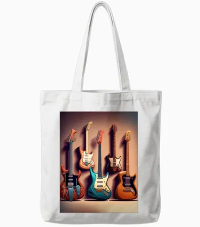 Electric Guitar Collection Cool Electric Guitars Tote Bags - White