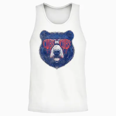 Cubs Wearing Sunglasses Retro Vintage Unisex Tank Top - White