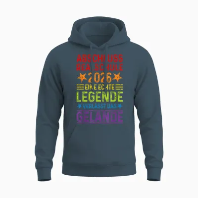 Realschule Abschluss 2026 Schule Legende Verlässt Gelände Unisex Hoodie - Dark Heather