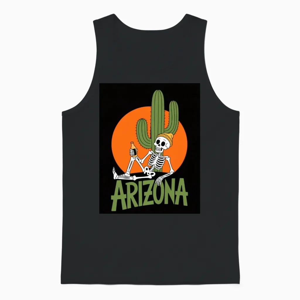 Desert Vibes,endless Smiles Unisex Tank Top in Black