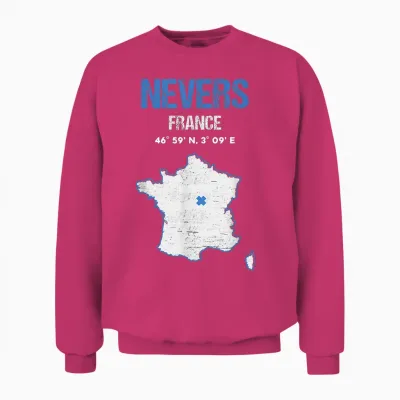 City of Nevers, France T-Shirt, Black, S Unisex Sweatshirt - Heliconia