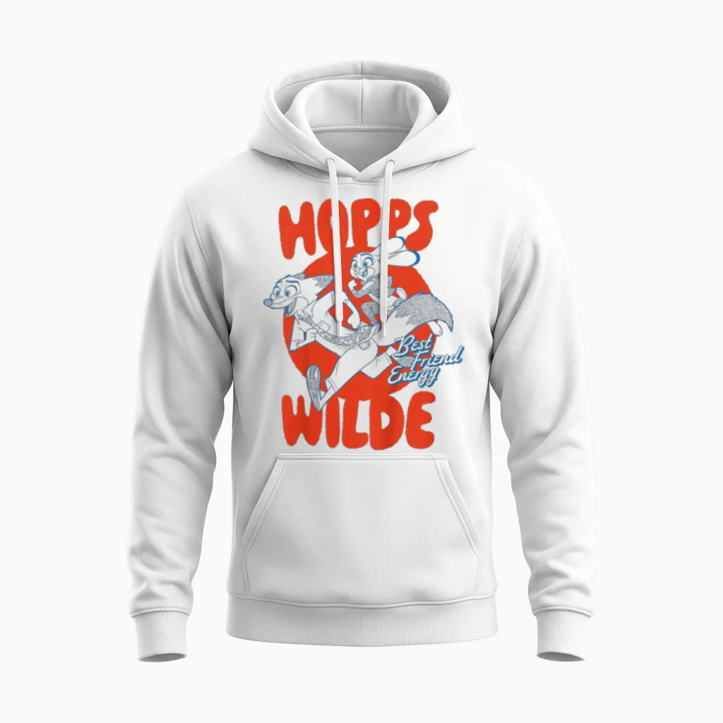 Zootopia Hopps Wilde Unisex Hoodie in White