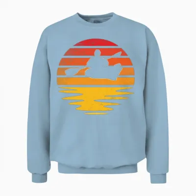 Kayak Retro Unisex Sweatshirt - Light Blue
