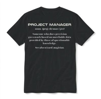 Project Manager Definition Unisex T-Shirt - Black