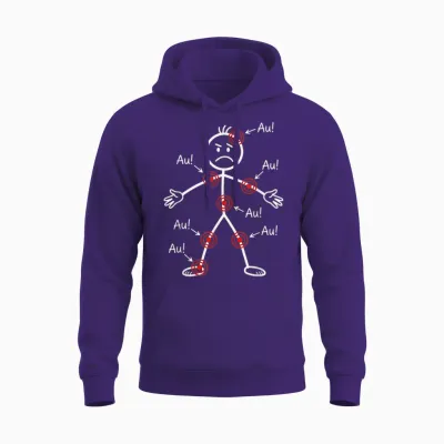 Lustig älter Werden Alter Mann Alte Frau Aua Au Geburtstag Unisex Hoodie - Purple