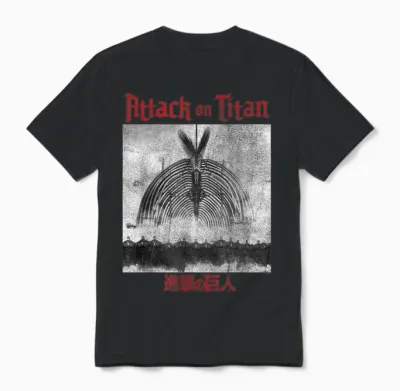 Attack on Titan Season 4 the Rumbling T-Shirt, Black Unisex T-Shirt - Black