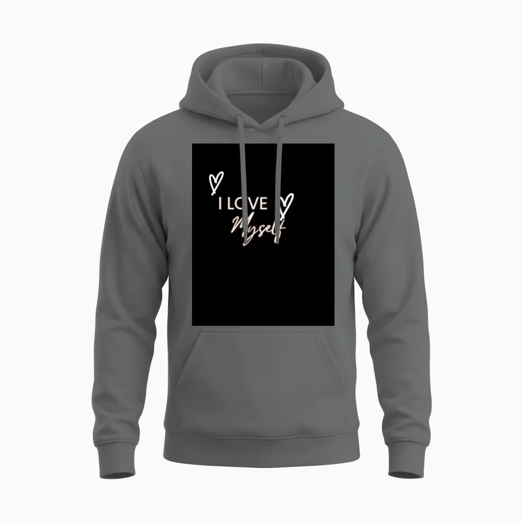 Self-Love Unisex Hoodie in Graphite Heather