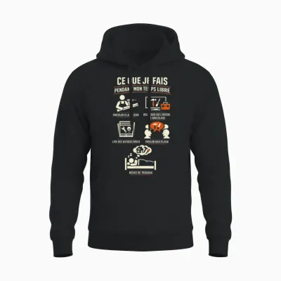 Bricolage Cadeau Homme Bricoleur Humour Temps Libre Travaux Unisex Hoodie - Black