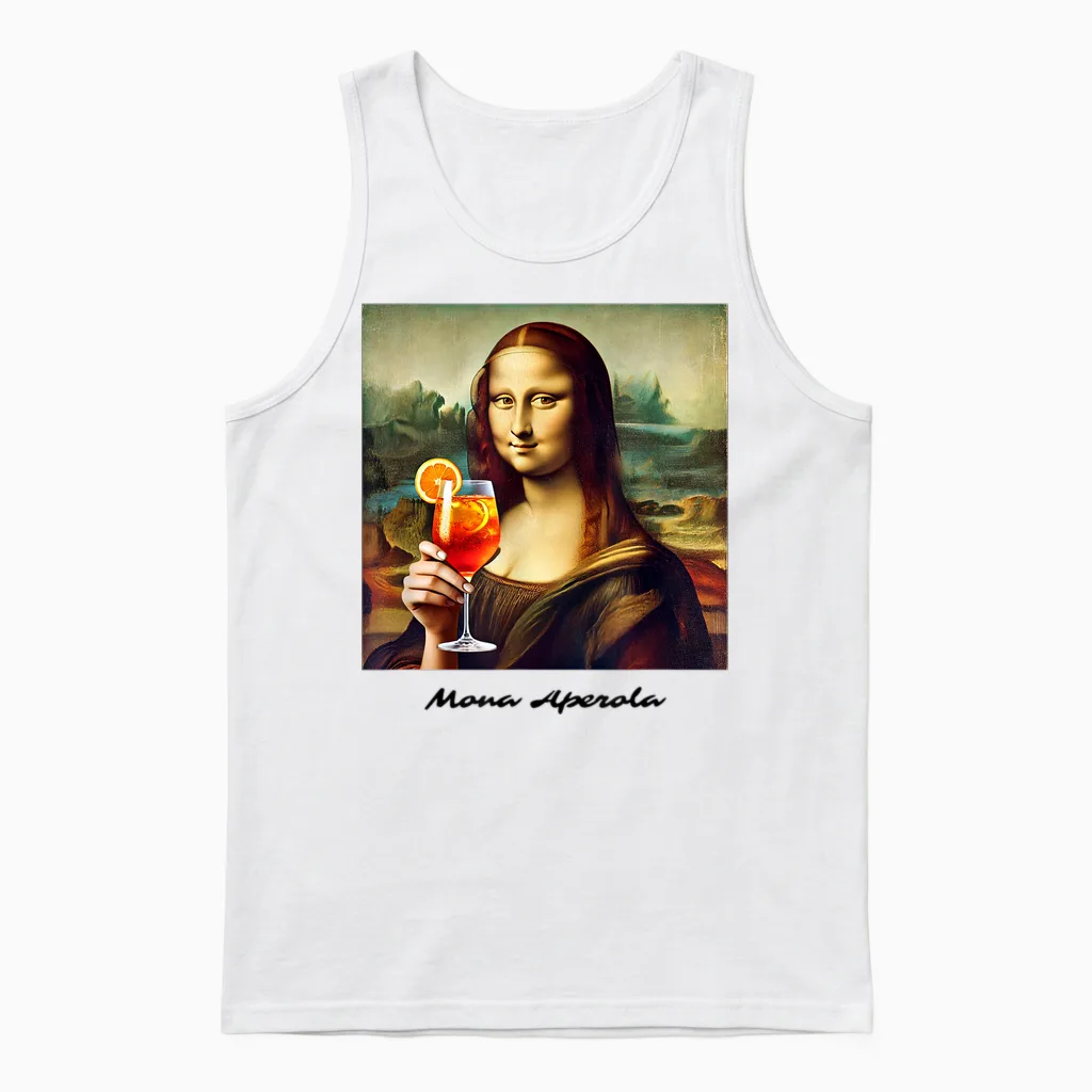 Mona Aperola | Holy Lisa Spritz Aperölchen Spritztour Team Unisex Tank Top in White