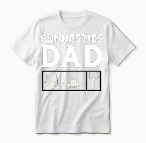 Gymnastics Dad Unisex T-Shirt in White