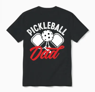 Pickleball Dad Funny Pickleball Gift Unisex T-Shirt - Black