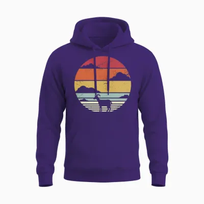 Goat Retro Unisex Hoodie - Purple