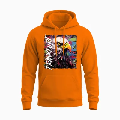 Hessen Frankfurt T-Shirt Frankfurt Ffm Frankfurt T-Shirt, Black Unisex Hoodie - Safety Orange