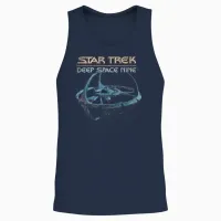Star Trek Ds9 Vintage Space Station Logo Graphic Unisex Tank Top in Navy - 2