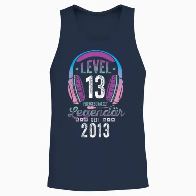 Level 13 Years Girl's Birthday Gamer Girl Teenager 2013 Unisex Tank Top - Navy