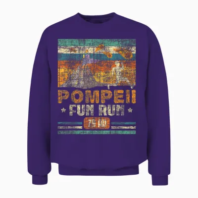 Pompeii Fun Run - Geography Volcanologist Volcanology T-Shirt Small Unisex Sweatshirt - Purple