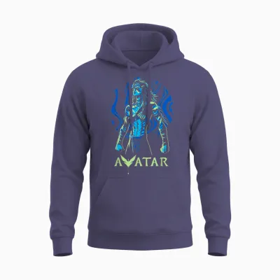 Avatar: Fire and Ash Jake Sully Blue Portrait Unisex Hoodie - Heather Sport Dark Navy