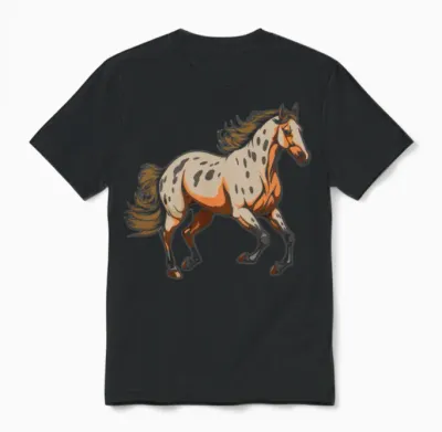 Horse Riding Unisex T-Shirt - Black