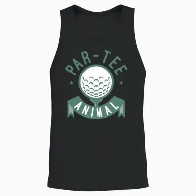 Partee Animal Retro Unisex Tank Top - Black