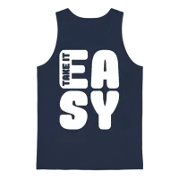 Take It Easy Unisex Tank Top - Navy – 1