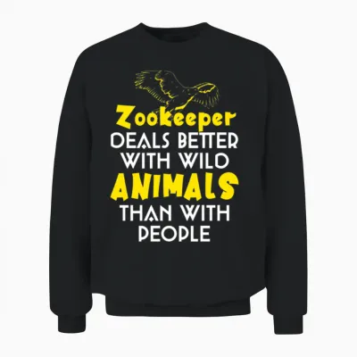 Funny Zookeeper Unisex Sweatshirt - Black
