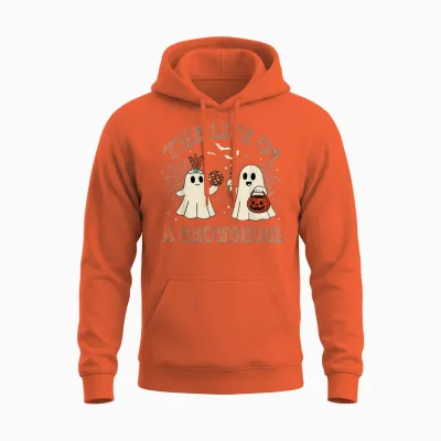 The Life of a Showghoul Retro Halloween Show Ghosts Girl Unisex Hoodie - Orange