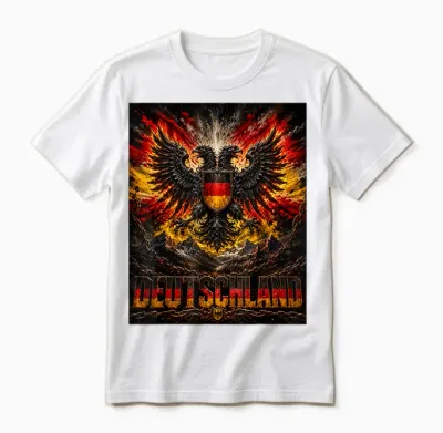 Deutschland T-Shirt Trikot Deutsche Flagge Germany Unisex T-Shirt - White