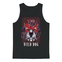 Rebel Dog — Lovers Unisex Tank Top - Black – 1