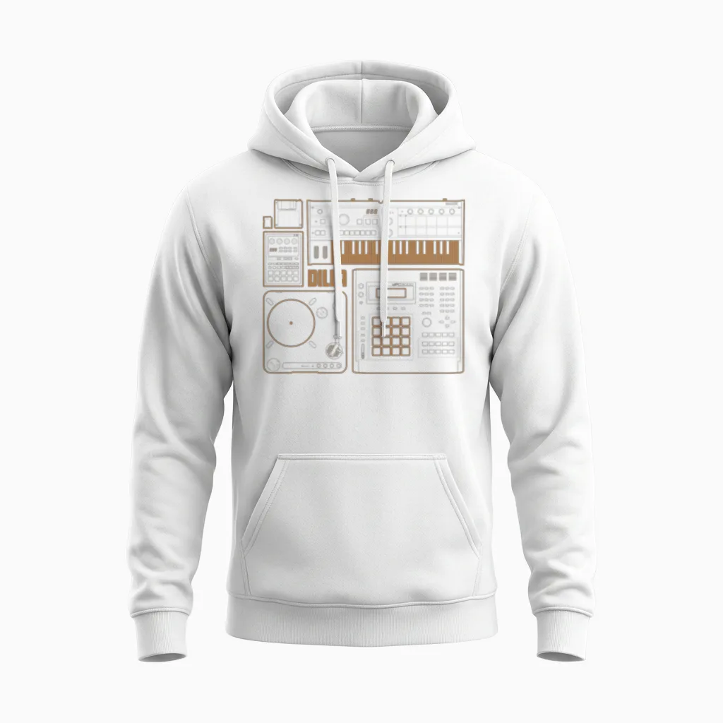 J Dilla Essentials Unisex Hoodie in White