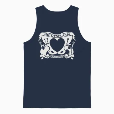 Hip Dysplasia Awareness Unisex Tank Top - Navy