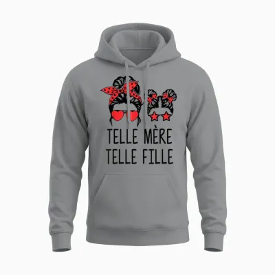 Telle Mère Telle Fille, Maman Bonne Fête Des Mères Unisex Hoodie - Sport Grey